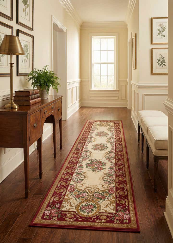 2' 7 x 12' Easy-Clean Traditional Indoor / Outdoor Runner Rug