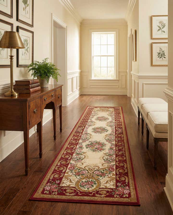 2' 7 x 12' Easy-Clean Traditional Indoor / Outdoor Runner Rug