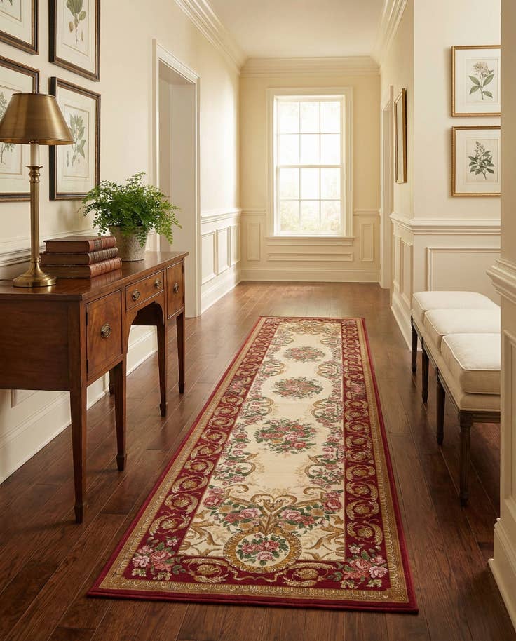 Detail image of 2' 7 x 12' Easy-Clean Traditional Indoor / Outdoor Runner Rug