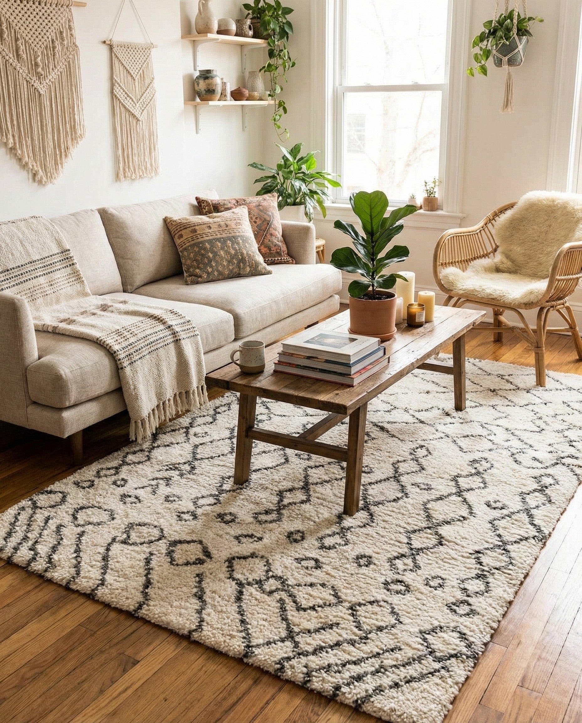  5' 3 x 8' Moroccan Shag Rug