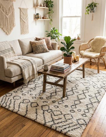 5' 3 x 8' Moroccan Shag Rug