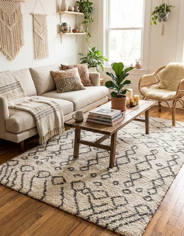 5' 3 x 8' Moroccan Shag Rug