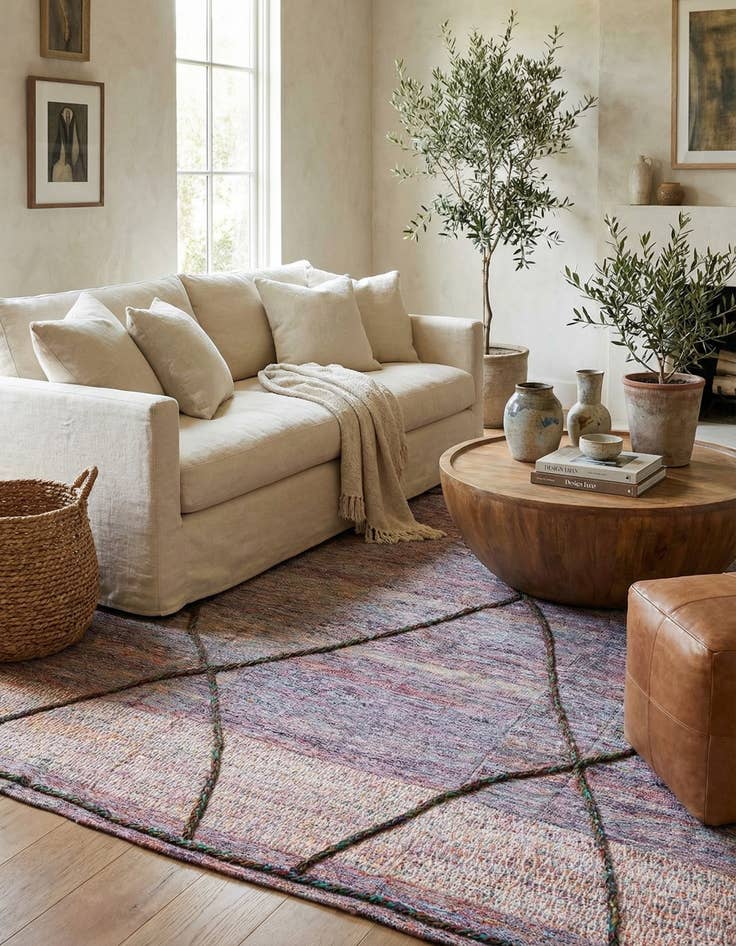 Detail image of 7' 7 x 9' 4  Hand Knotted Moroccan Wool Rug