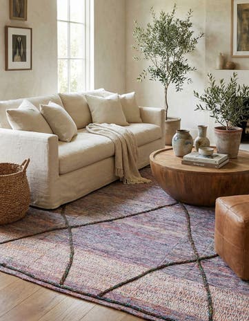 7' 7 x 9' 4 Hand Knotted Moroccan Wool Rug