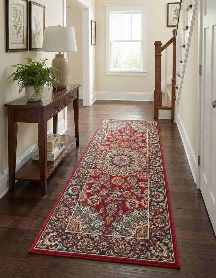 Detail image of  2' x 5' 1  Washable Traditional Indoor / Outdoor Runner Rug