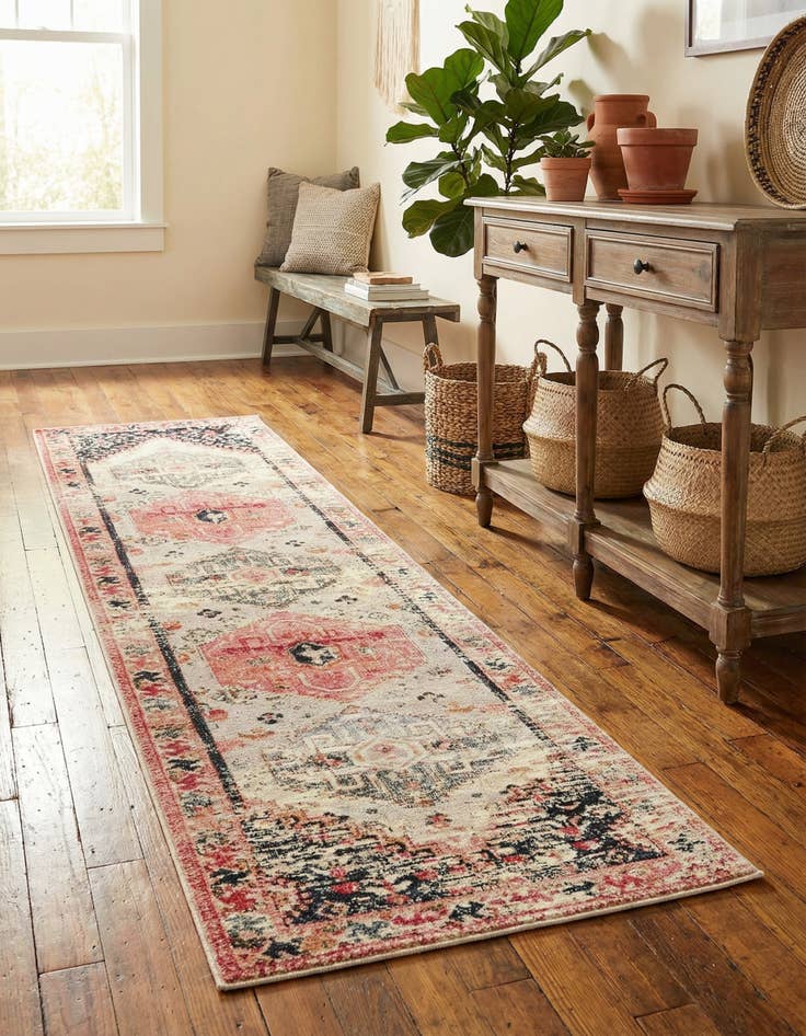 Detail image of 2' x 8' Easy-Clean Traditional Indoor / Outdoor Runner Rug