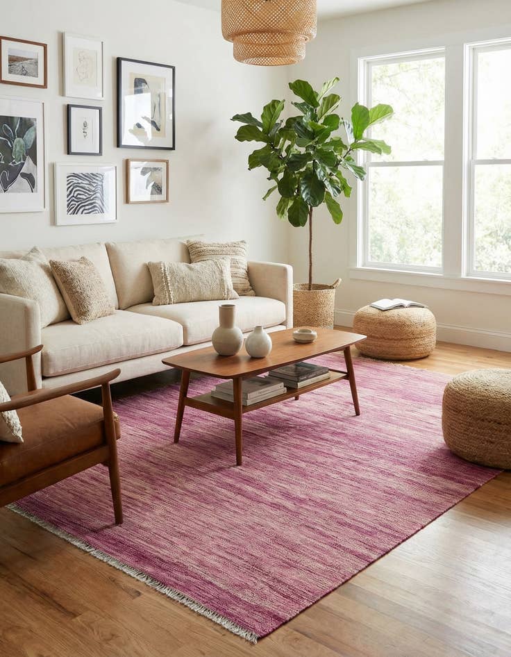 Detail image of 5' x 6' 6  Hand Woven Kilim Modern Wool Rug