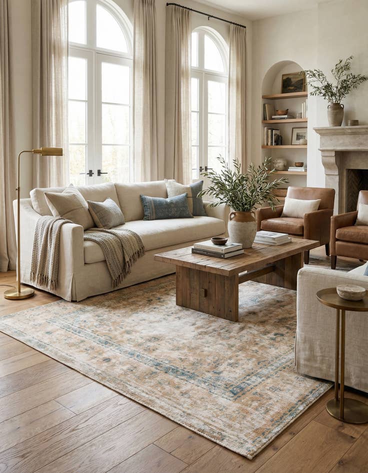 Detail image of 6' x 9' 3  Hand Knotted Ultra Vintage Persian Wool Rug