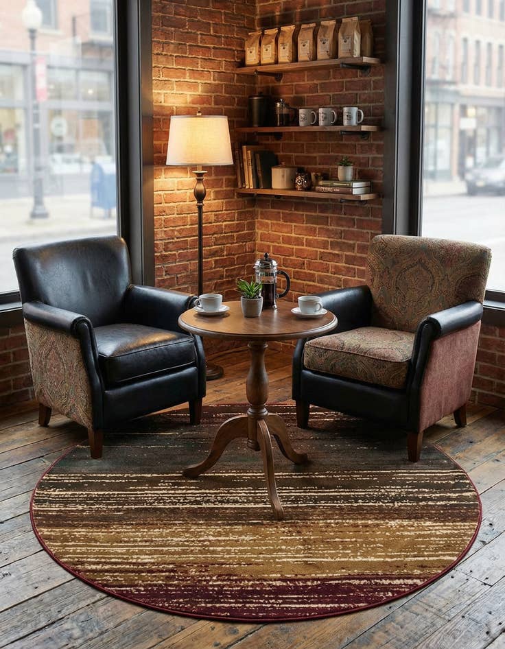 Detail image of 4' x 4' Coffee Shop Round Rug