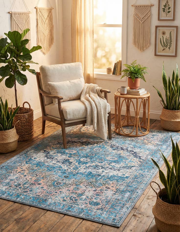 Detail image of  4' x 6'  Washable Mangata Rug