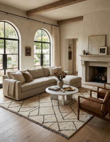 8' 2 x 10' 2 Hand Knotted Moroccan Wool Rug