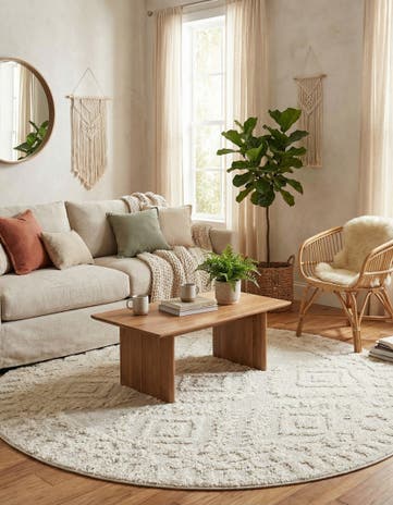 6' x 6' Boho Round Rug