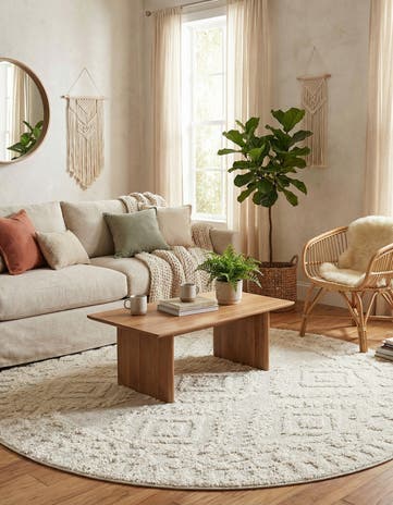 6' x 6' Boho Round Rug