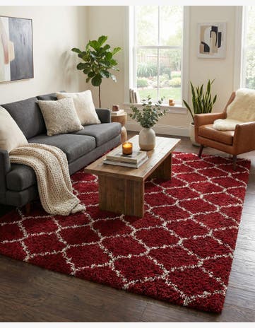 9' x 12' Trellis Shag Rug