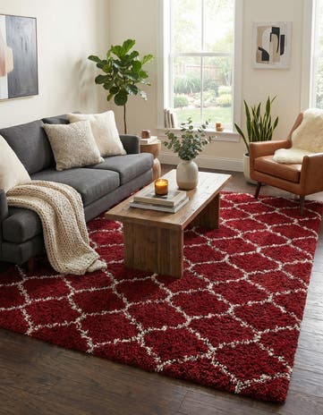 9' x 12' Lattice Shag Rug