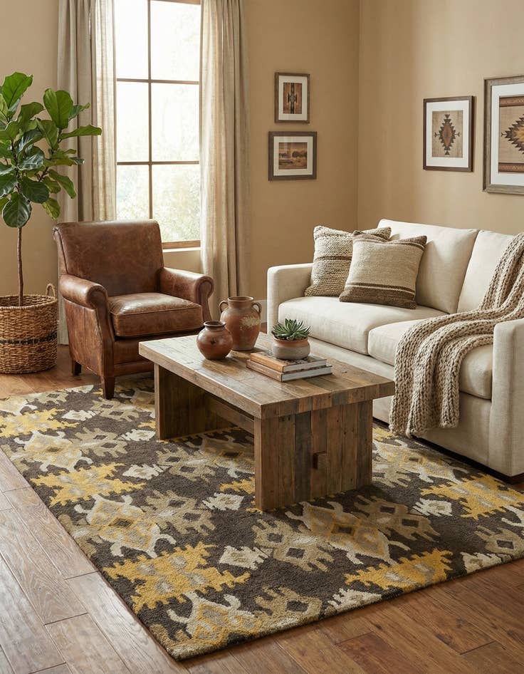 Detail image of 5' x 8' Luna Wool Rug