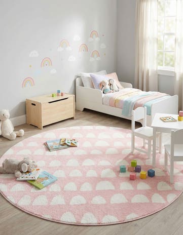 5' x 5' Whimsy Kids Round Rug