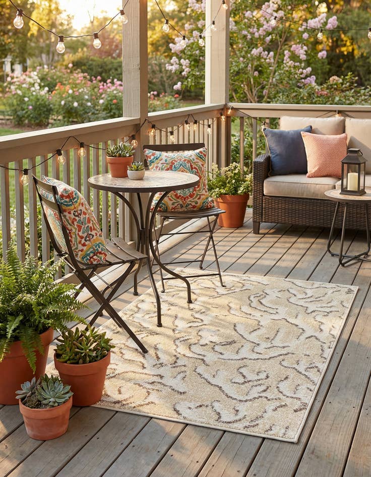 Detail image of 2' x 3'  Washable Sabrina Soto Indoor / Outdoor Rug