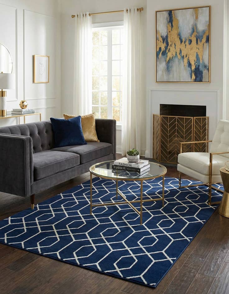 Detail image of 4' x 6'  Marilyn Monroe™ Glam Trellis Rug