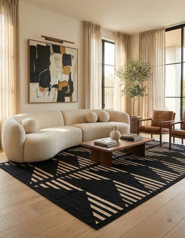 10' 1 x 12' 10 Hand Woven Kilim Modern Wool Rug