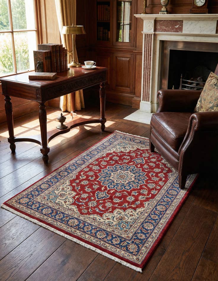 Detail image of  2' x 2' 11  Hand Knotted Nain Rug