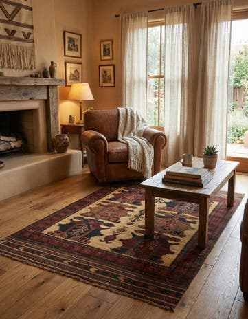 3' 9 x 5' 11 Hand Knotted Sumak Wool Rug