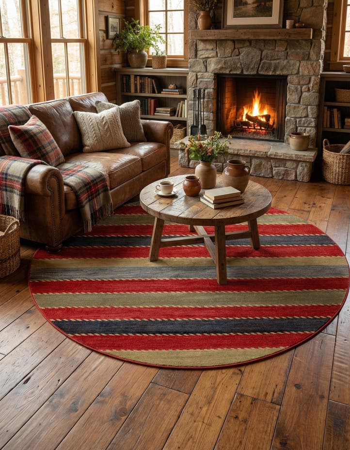 8' x 8' Kashkuli Gabbeh Round Rug