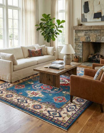 6' 1 x 9' Hand Knotted Kazak Rug