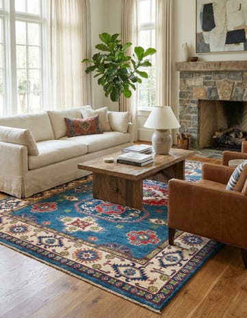 6' 1 x 9' Hand Knotted Kazak Rug