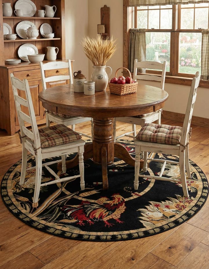 7' x 7' Pastoral Round Rug