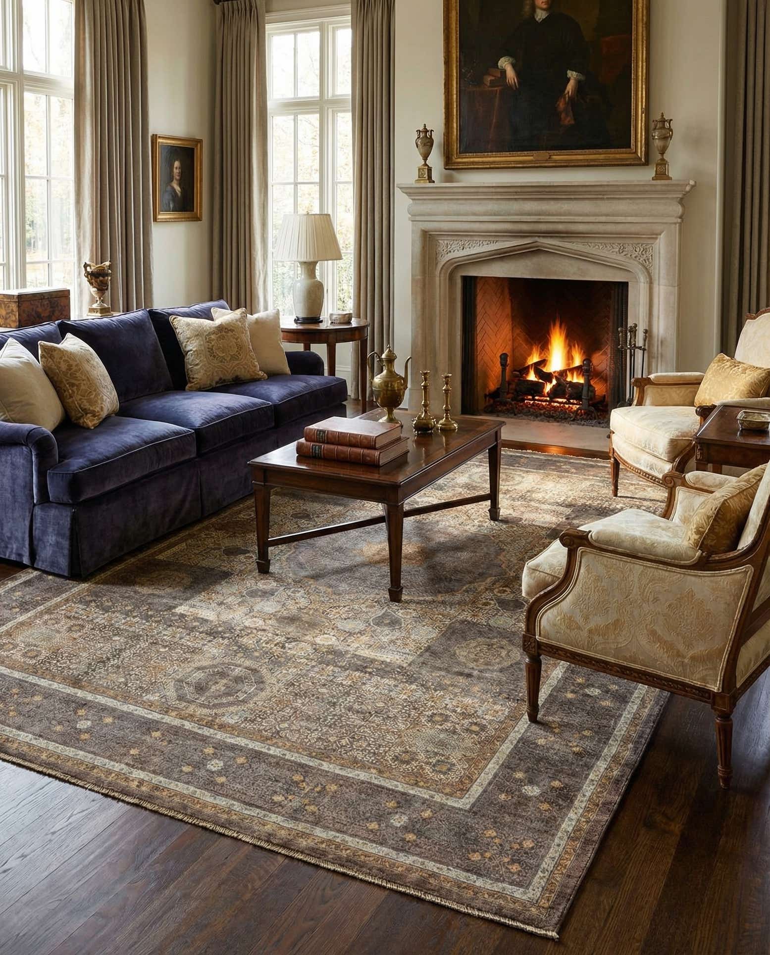 7' 4 x 9' 10 Hand Knotted Mamluk Rug