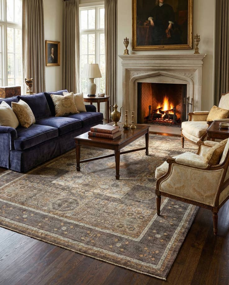 Detail image of 7' 4 x 9' 10 Hand Knotted Mamluk Rug