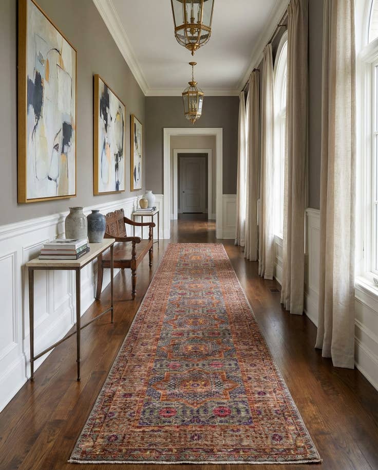 Detail image of 2' 7 x 12' 10 Amina Wool Runner Rug