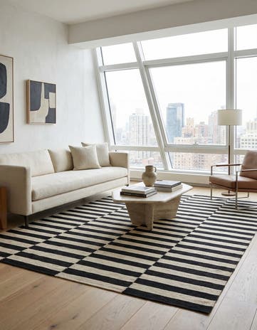 5' 7 x 7' 10 Hand Woven Kilim Modern Wool Rug
