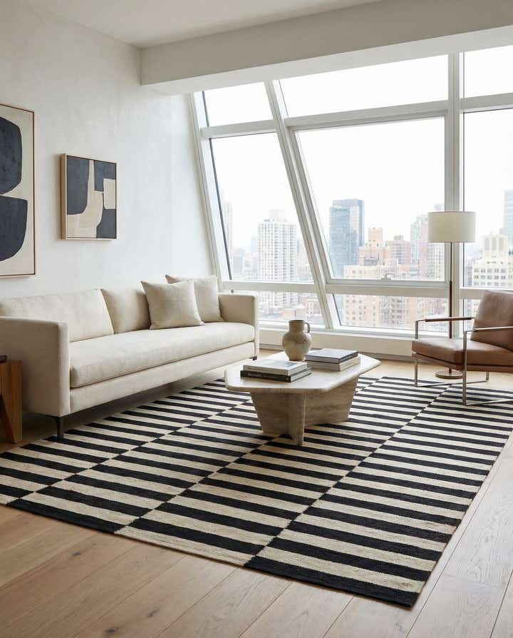 5' 7 x 7' 10 Hand Woven Kilim Modern Wool Rug