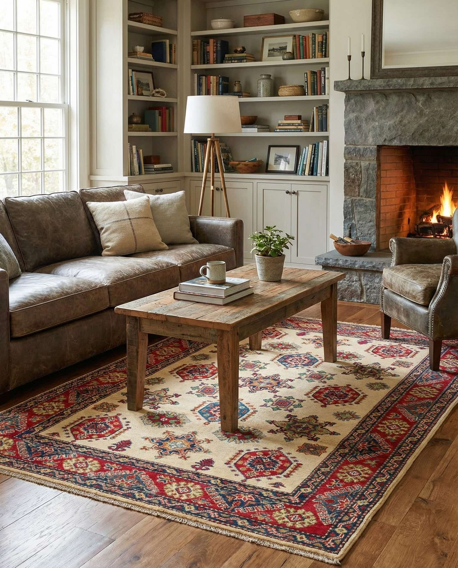 4' 2 x 6' 2 Hand Knotted Kazak Rug
