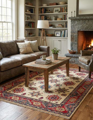 4' 2 x 6' 2 Hand Knotted Kazak Rug