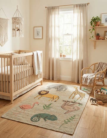 5' 1 x 8' Hand Woven Chenille Jute Rug