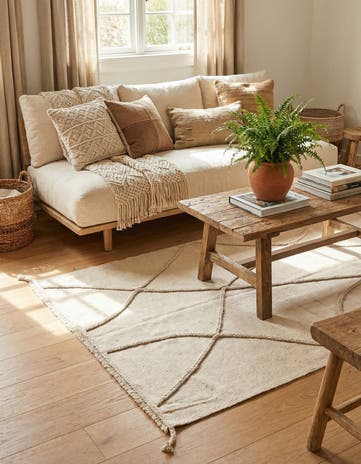 3' 3 x 4' 7 Hand Knotted Moroccan Wool Rug