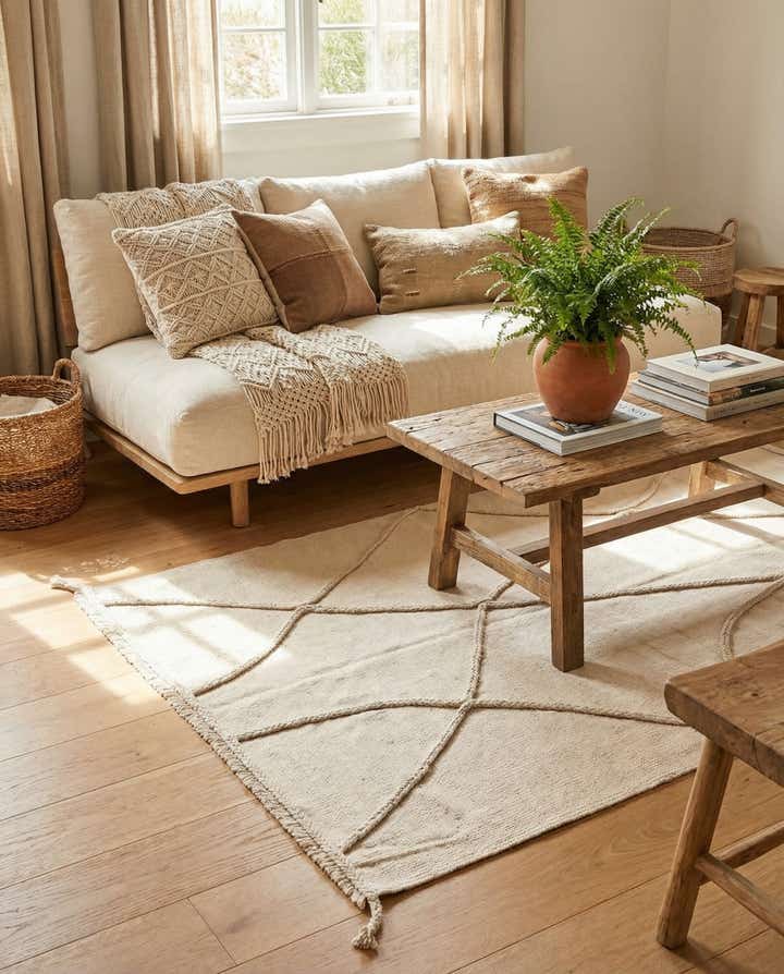 3' 3 x 4' 7 Hand Knotted Moroccan Wool Rug