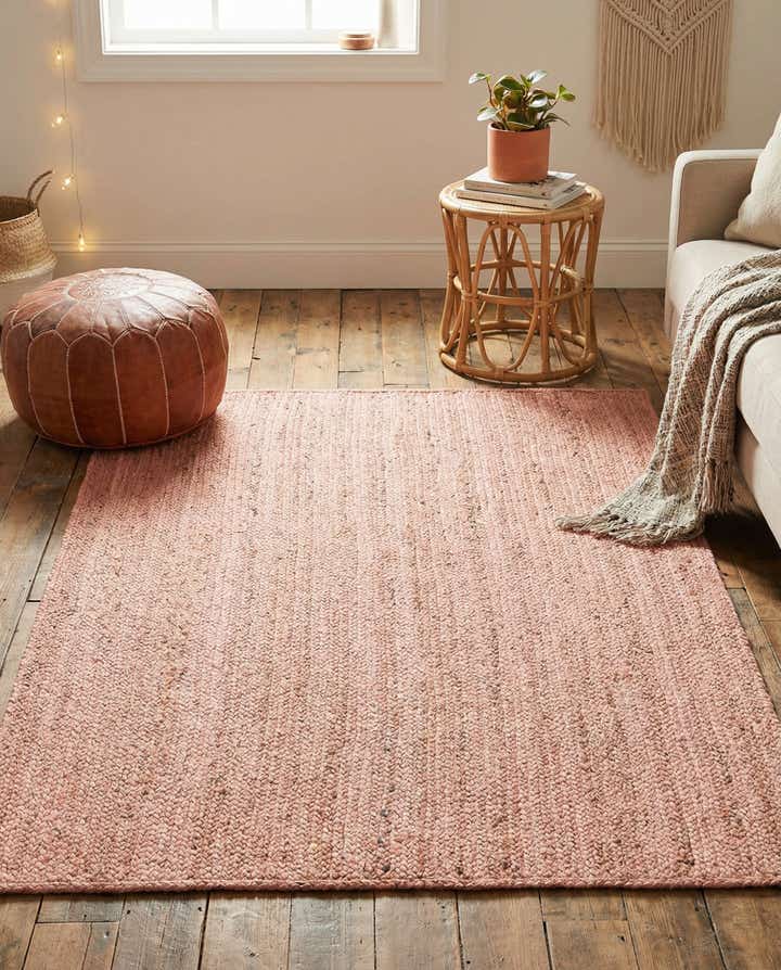 4' 1 x 6' 1 Handmade Braided Jute Rug