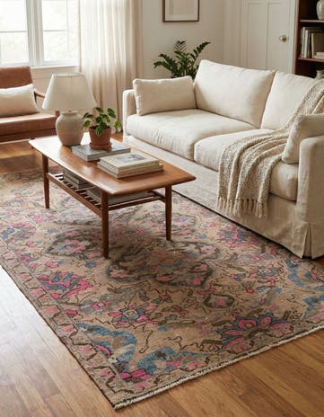 3' 8 x 6' 10 Hand Knotted Ultra Vintage Persian Wool Rug
