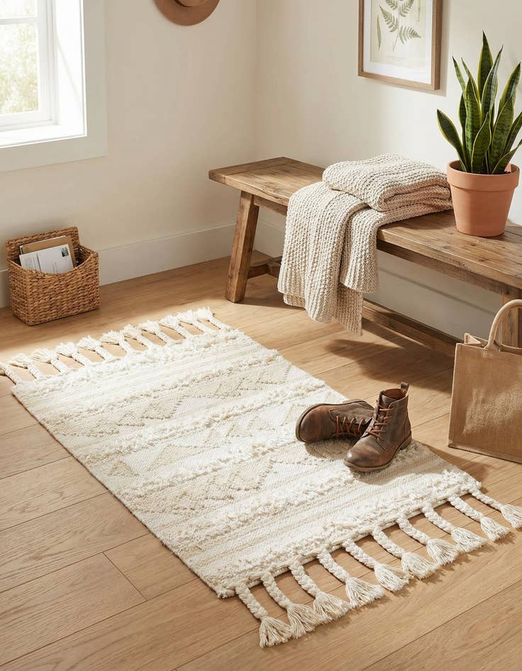 Detail image of 2' x 3' 1  Hand Woven Arizona Wool Rug