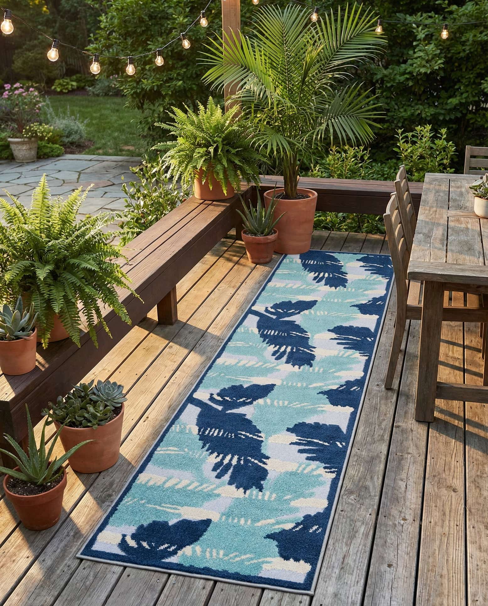 2' x 10' Easy-Clean Aruba Indoor / Outdoor Runner Rug