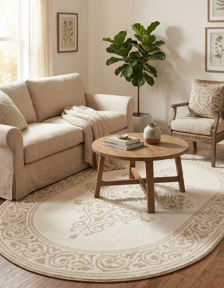 Detail image of  4' x 6' Hermitage Oval Rug