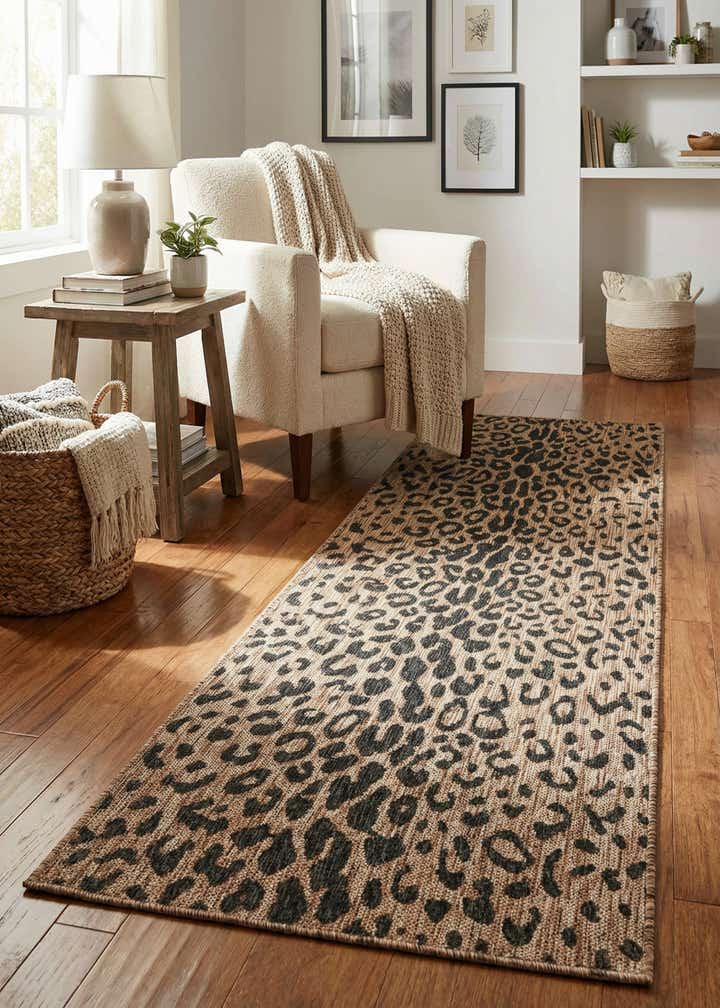 2' x 8' Easy-Clean Safari Indoor / Outdoor Runner Rug