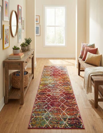 2' x 8' 8 Lattice Frieze Runner Rug