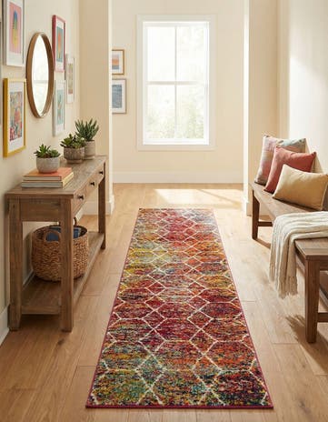 2' x 8' 8 Lattice Frieze Runner Rug