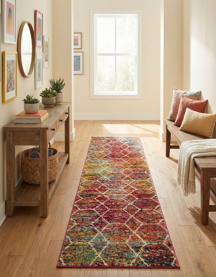 2' x 8' 8 Lattice Frieze Runner Rug