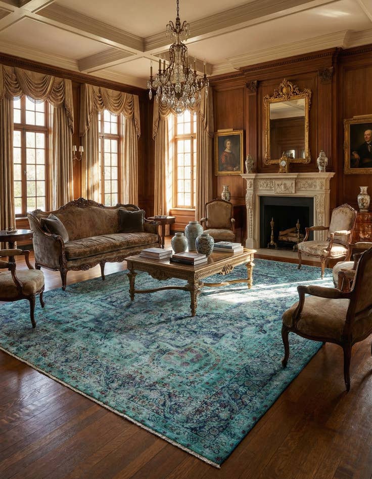 Detail image of 10' x 12' 7 Vintage Royal Wool Rug